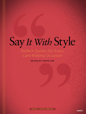 cover image of Say It With Style